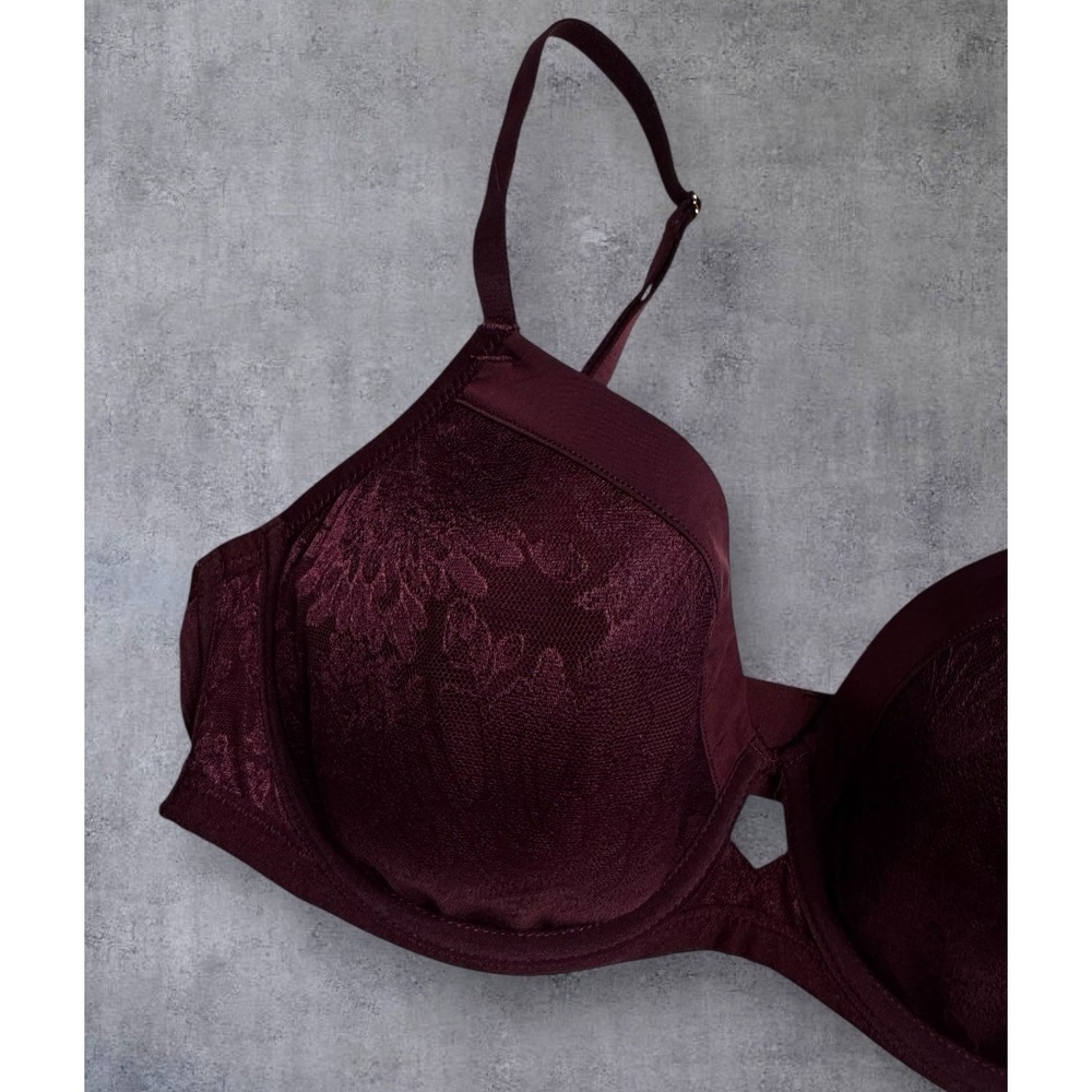 Soma Lightest Lift Modern Coverage Underwire Bra Burgundy Wine Size 34D - Picture 2 of 10